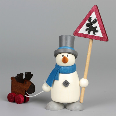 Schneemann Fritz mit Elch und Schild, Exklusiv-Edition