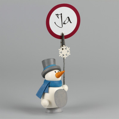 Schneemann Otto mit Notizhalter