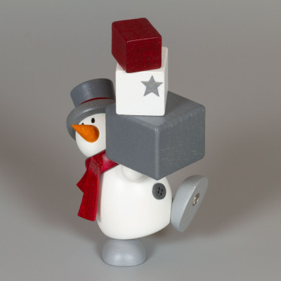 Hobler Schneemann Otto mit Geschenkestapel