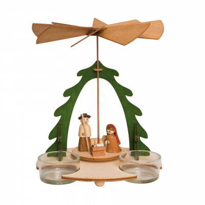 Bastelset Teelichtpyramide mit Christi Geburt