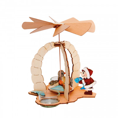 Bastelset Teelichtpyramide mit Pinguinen