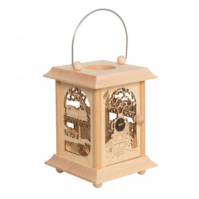 Erzgebirgische Tischlaterne Eisenbahn