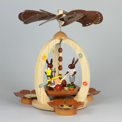 Osterpyramide Hasenmalerpaar natur