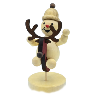 Schneemann Junior auf Schaukelelch