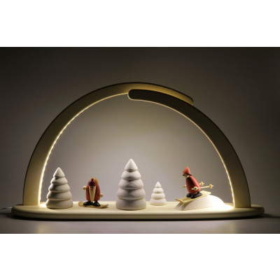 LED-Schwibbogen Björn Köhler Wintersport, 70 cm
