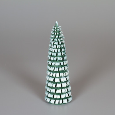 Erzgebirgischer Spanbaum Ringelbaum grün/weiß - 11 cm