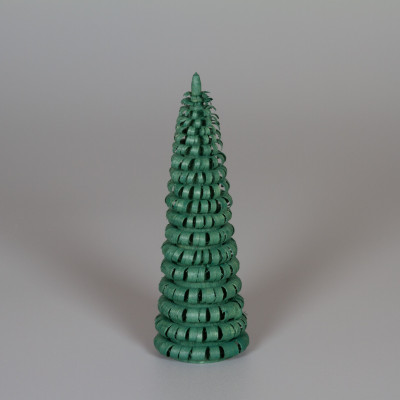 Erzgebirgischer Spanbaum Ringelbaum grün - 11 cm