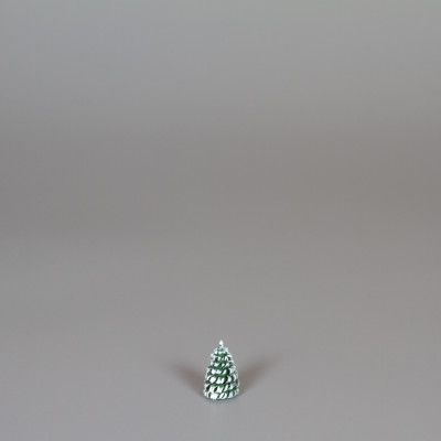 Erzgebirgischer Spanbaum Ringelbaum grün/weiß - 2 cm