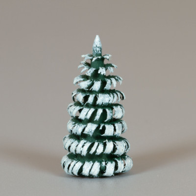 Erzgebirgischer Spanbaum Ringelbaum grün/weiß - 3 cm