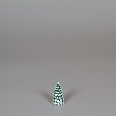 Erzgebirgischer Spanbaum Ringelbaum grün/weiß - 3 cm