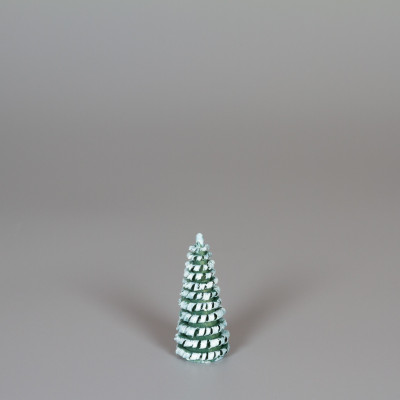 Erzgebirgischer Spanbaum Ringelbaum grün/weiß - 5 cm