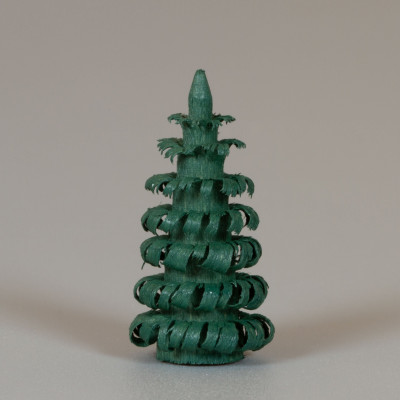 Erzgebirgischer Spanbaum Ringelbaum grün - 3 cm