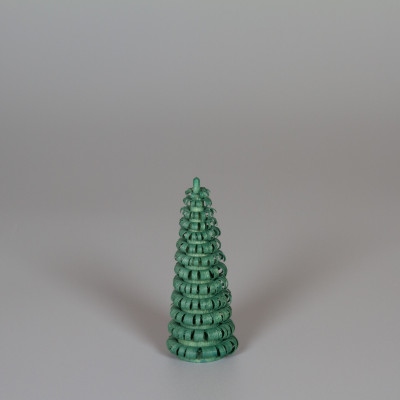 Erzgebirgischer Spanbaum Ringelbaum grün - 7 cm