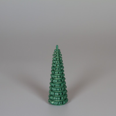 Erzgebirgischer Spanbaum Ringelbaum grün - 8 cm