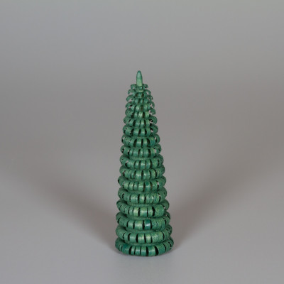 Erzgebirgischer Spanbaum Ringelbaum grün - 10 cm