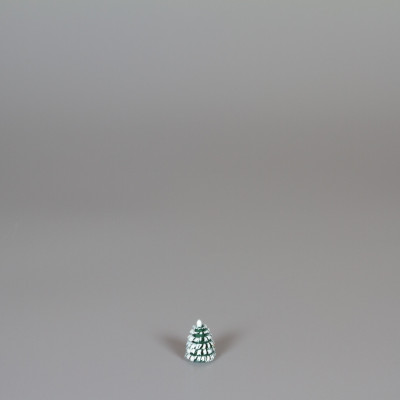 Erzgebirgischer Spanbaum Ringelbaum grün/weiß - 1,5 cm