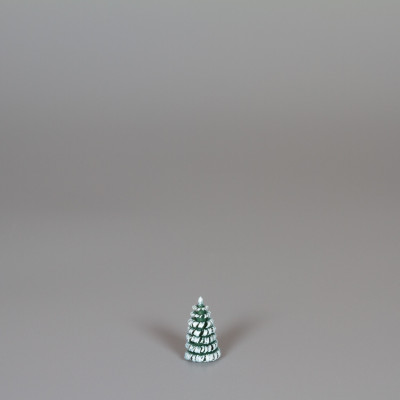 Erzgebirgischer Spanbaum Ringelbaum grün/weiß - 2,5 cm