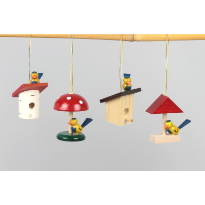 Baumbehang Vogelhäuschen, 4-teilig