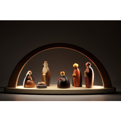 LED-Lichterbogen mit Björn Köhler Krippe Figuren