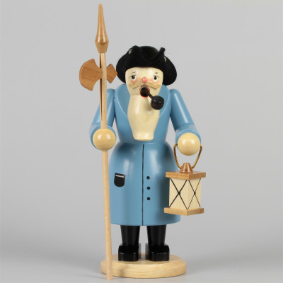 Olbernhauer Räuchermann Nachtwächter blau