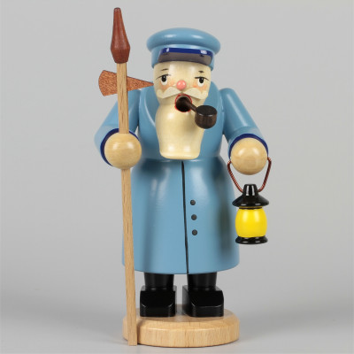 Olbernhauer Räuchermann Nachtwächter blau, klein