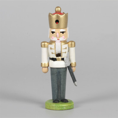 Miniatur Nussknacker König weiß