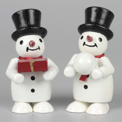 Dekofiguren Schneemänner Set 2 farbig, 2-teilig
