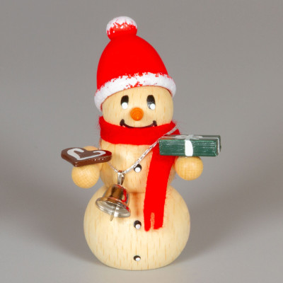 Dekofiguren Schneemann mit Geschenken natur-farbig