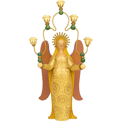 Engel mit Lichterbogen - 35,5 cm