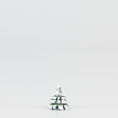 Erzgebirgischer Spanbaum Ringelbaum grün/weiß - 1 cm