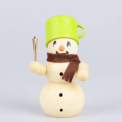 Dekofiguren Schneemann mit Rute
