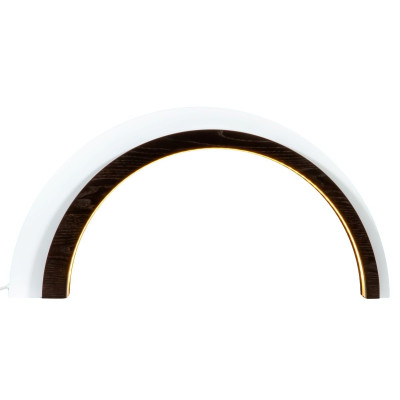 Holz Design LED Schwibbogen, weiß-schwarz
