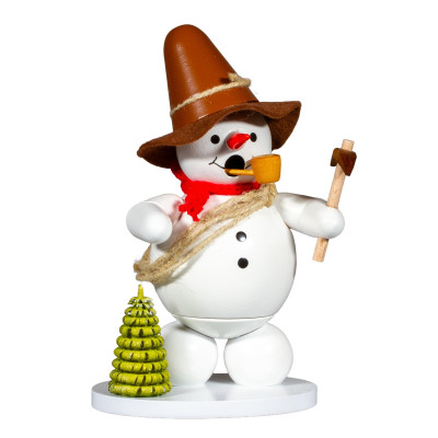 Räuchermann Schneemann mit Eispickel