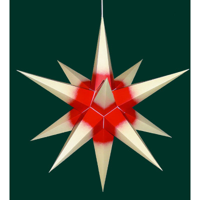 Weihnachtsstern für innen, chamois (beige)/rot