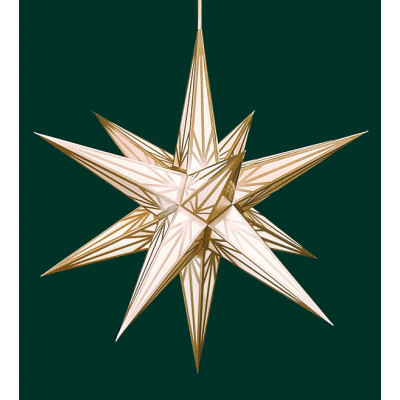 Weihnachtsstern für innen, weiß/gold