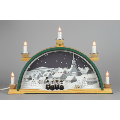 Schwibbogen Sternhimmel über Seiffen mit Kurrende