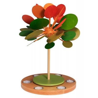 Teelichtpyramide Jahreszeitenbaum Herbstzeitlose, unbestückt