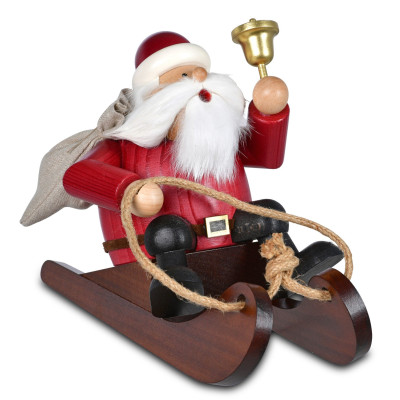 Räuchermännchen Santa Claus mit Schlitten
