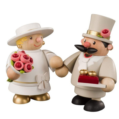 Räuchermännchen Bräutigam mit Braut Brautpaar Ehepaar Duo