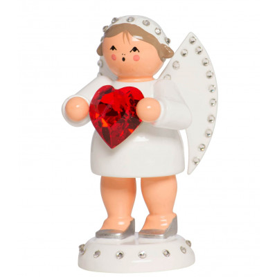 Engel Liebesbote mit Swarovski-Herz und Lichtsockel, limitiert