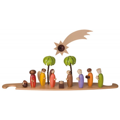 Motivplattform Heilige Familie farbig für Moderne Lichterspitze