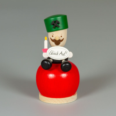 Der kleine Räuchermann Bergmann - Sockel rot