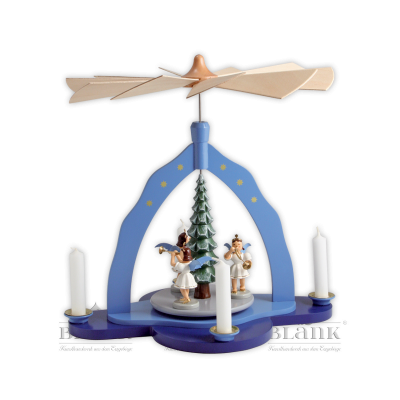 Pyramide mit Blank-Engel farbig