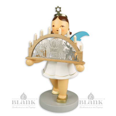 Kurzrockengel mit Schwibbogen elektrisch, 22 cm - farbig