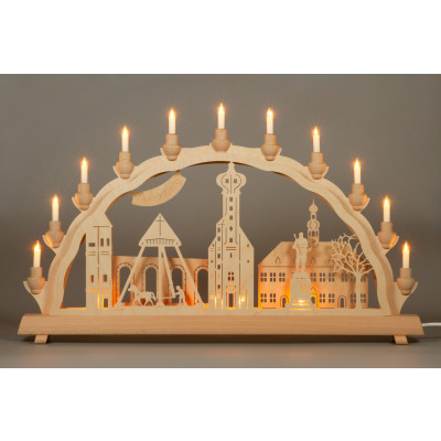 Schlick+Türk Doppel-Schwibbogen Stadt Marienberg, groß