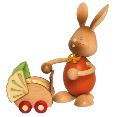 Hase Stupsi mit Kinderwagen