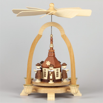Seiffener Weihnachtspyramide Seiffener Kirche mit Kurrende
