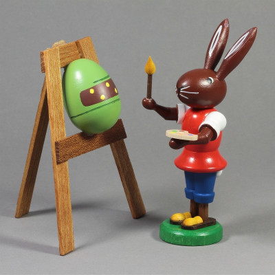 Hase mit Staffelei
