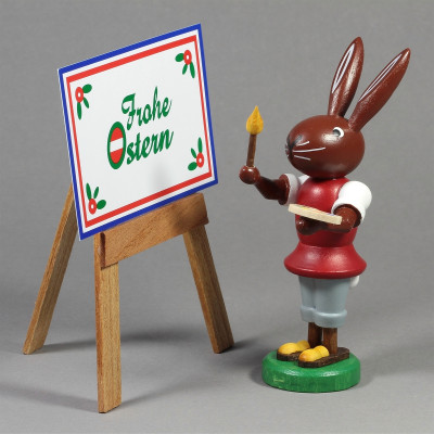 Hase mit Maltafel