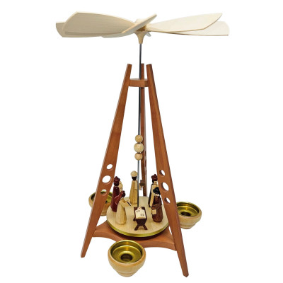 Müller Pyramide Christi Geburt im mid-century modern Stil, 1-stöckig, natur